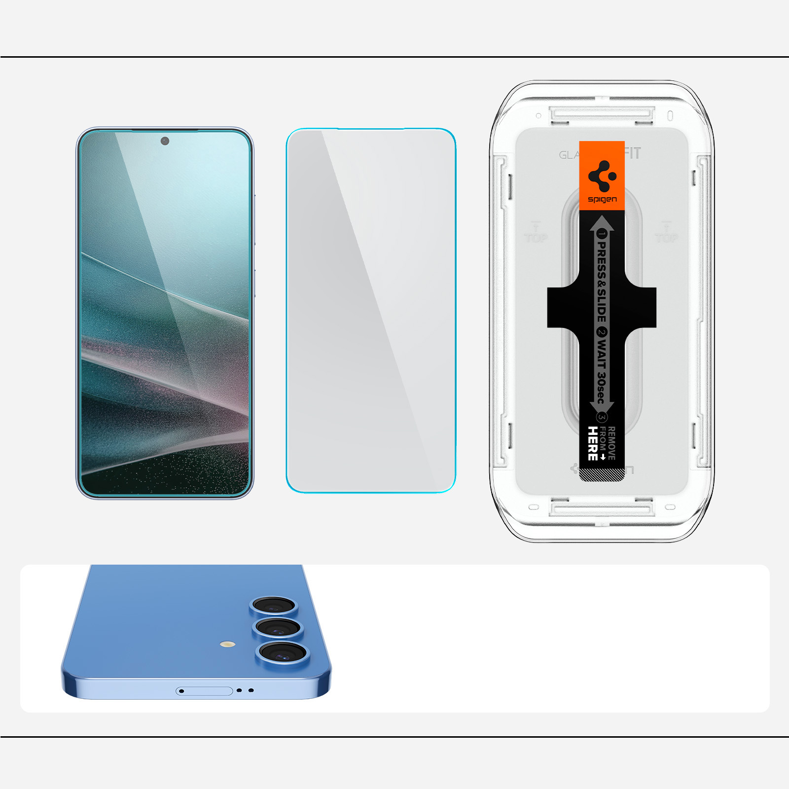 Szkło do etui + Aplikator Spigen Glas.tR Privacy EZ Fit 2-Pack do Galaxy S24 / S25 